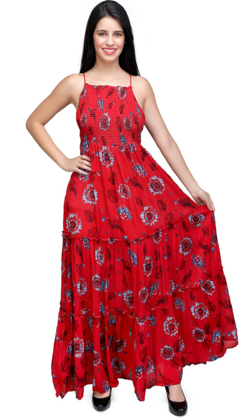 Beach Maxi Dress Crimson – Box of 20 pcs - Image 3