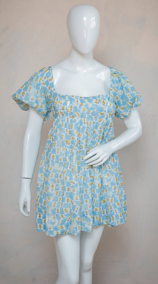 Bubble hem sleeves printed short dress – Box of 30 pcs @ US$98