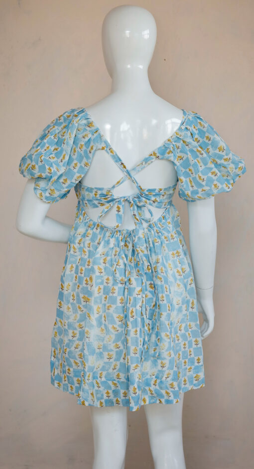 Bubble hem sleeves printed short dress – Box of 30 pcs @ US$98 - Image 3