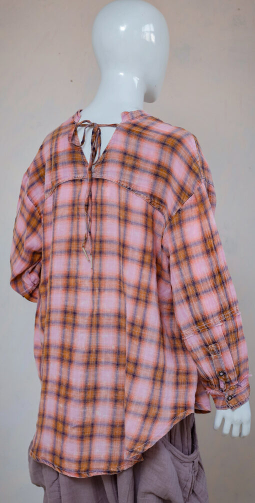 Cotton YD Plaid shirt top w long sleeves – Box of 30 pcs @ US$98 - Image 4