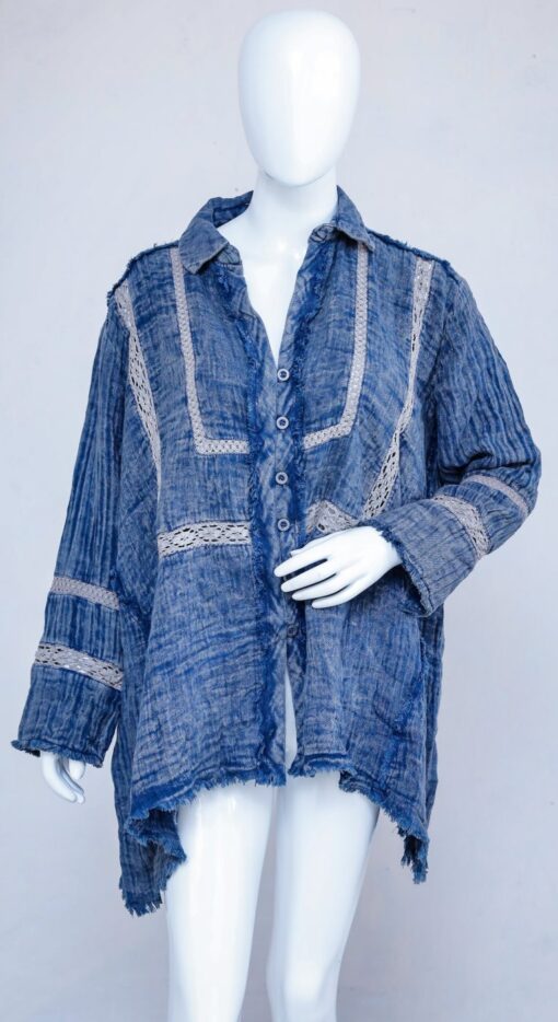 Cotton washed look shirt dress w long sleeves – Box of 25 pcs @ US$98