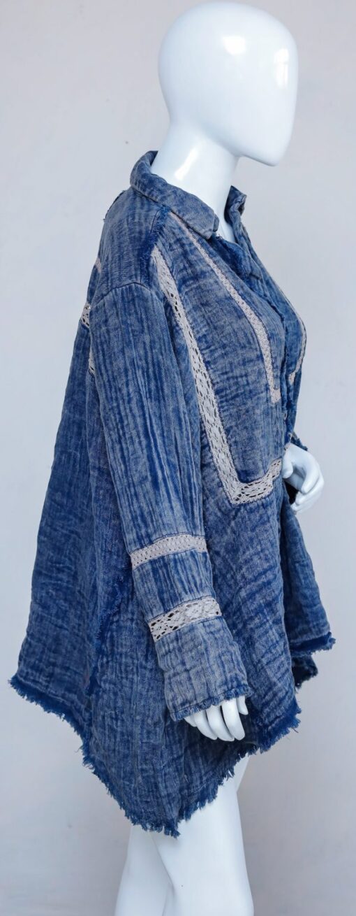 Cotton washed look shirt dress w long sleeves – Box of 25 pcs @ US$98 - Image 4